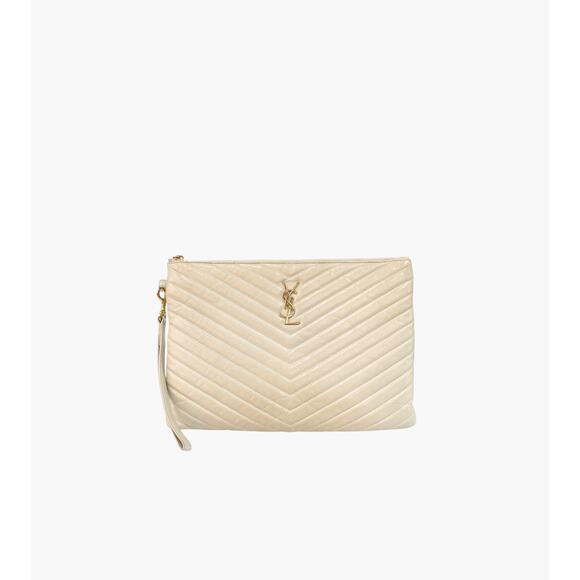 SAINT LAURENT Ivory Clutch A-A32880 - Picture 1 of 1
